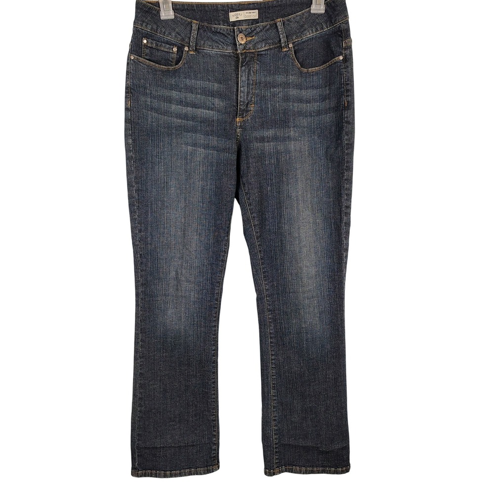 Riders by Lee Womens SZ 10 No Gap Waist Bootcut Jeans Dark Wash Denim Y2K Casual